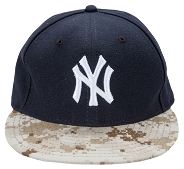 2015 Alex Rodriguez Game Used New York Yankees Memorial Day Camo Cap (Steiner & MLB Authenticated)